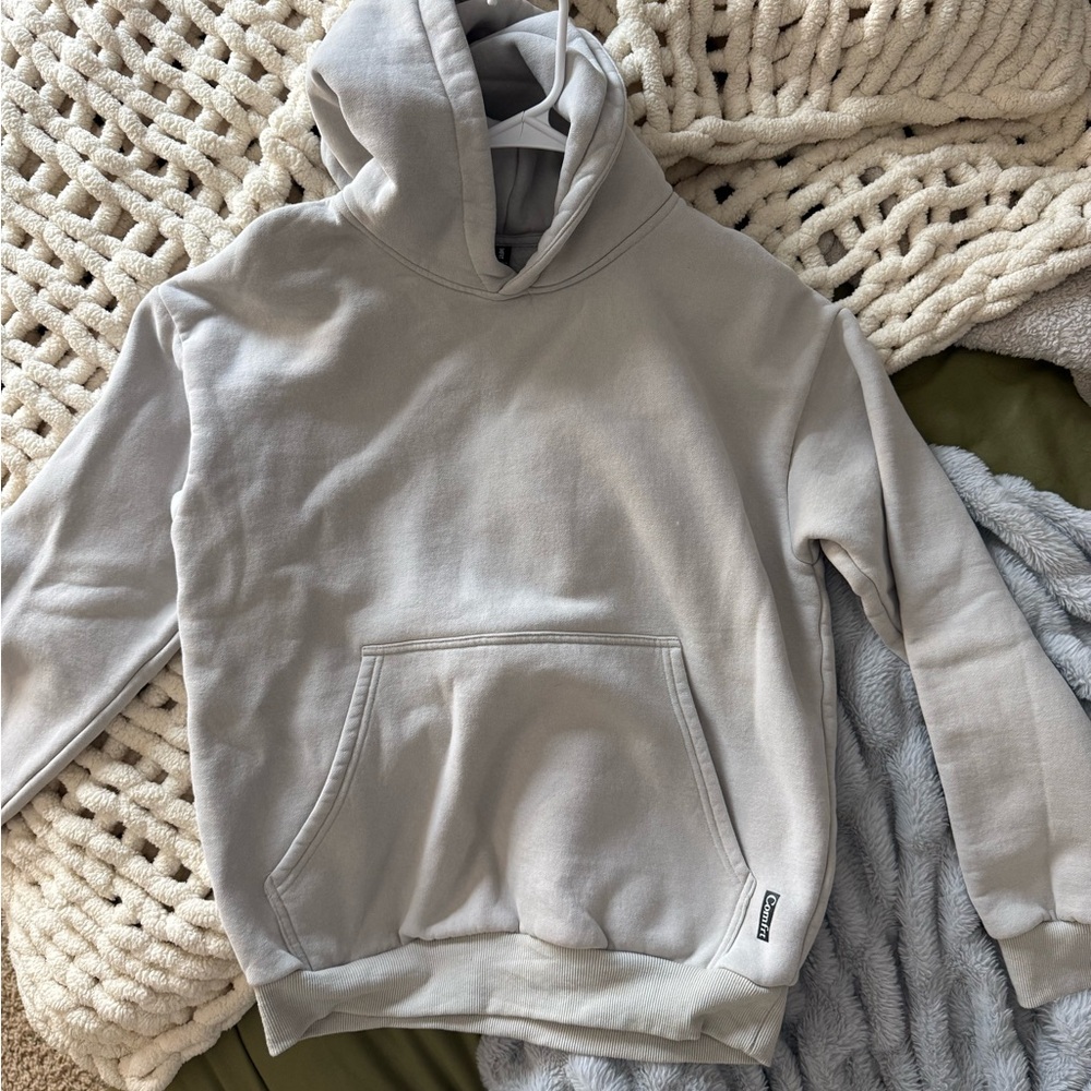 Light Gray Hoodie with Front Pocket
